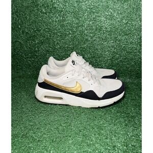 Nike Air Max SC Women Size 8 White Black Gold Running Shoes Sneakers DV6842-001